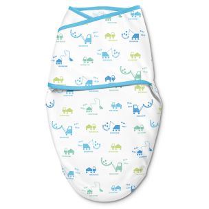 SUMMER INFANT Zavinovačka SwaddleMe Deluxe Whisper Quiet Building Blocks veľ. S, 1ks