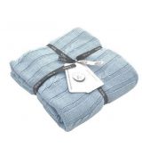 Poldaun Pletená deka modrá 100x75cm