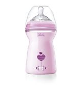 Chicco Kojenecká fľaša Natural feeling ružová 330 ml, 6 m+