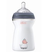 Chicco plastová antikoliková fľaša Black&White 330ml, 6m+