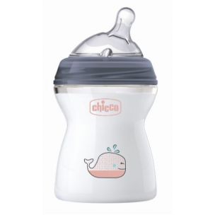 Chicco plastová antikoliková fľaša Black&White 150ml, 0m+