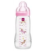 MAM Kojenecká fľaša Easy Active ružová 330ml,  +4m