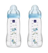MAM Kojenecká fľaša Easy Active modrá 2x330ml,  +4m