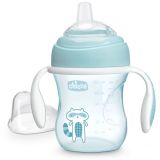 Chicco dojčenská fľaša s držadlom modrá 200 ml., 4m+