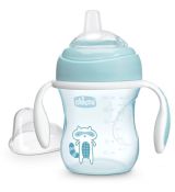 Chicco dojčenská fľaša s držadlom modrá 200 ml., 4m+