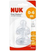 NUK First Choice + cumlík silikónový veľkosť 1 (0-6 m), S, 2ks