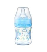 BabyOno Kojenecká antikoliková fľaša modrá široké hrdlo 120 ml., 0m+
