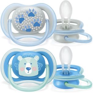 Avent silikónový cumlík Ultra Air Boy 6-18m, 2ks