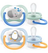 Avent silikónový cumlík Ultra Air Animals 0-6m, 2ks