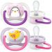 Avent silikónový cumlík Ultra Air Animals girl 0-6m, 2ks