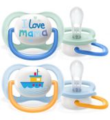Avent silikónový cumlík Ultra Air Happy 0-6m, 2ks