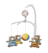 Baby Mix kolotoč nad postieľku medvedi s loptou plyšové