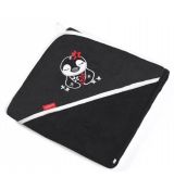 BabyOno Osuška s kapucňou Bamboo 82x82 cm čierna