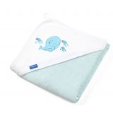 BabyOno Osuška s kapucňou Bamboo 82x82 cm modrá