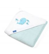 BabyOno Osuška s kapucňou Bamboo 82x82 cm modrá