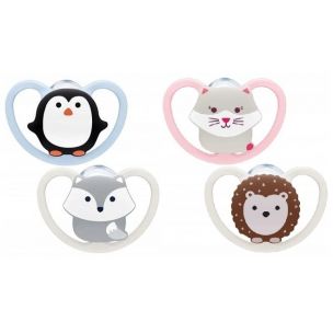 NUK cumlík silikónový Space 2ks, 0-6m