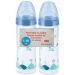 NUK Plastová fľaša Classic modré 2x 250ml., 6-18m