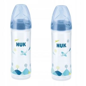 NUK Plastová fľaša Classic modré 2x 250ml., 6-18m