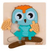 Akuku A0601 Drevené puzzle sova
