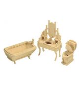 Woodcraft Drevené 3D puzzle kúpeľňa