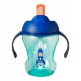 Tommee Tippee Fľaša so slamkou chlapec 230ml. 7m+