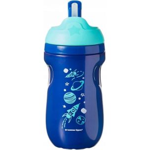 Tommee Tippee Netečúci termohrnček so slamkou modrý Explora 12m+, 260 ml.