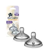 Tommee Tippee Náhradný Cumlík C2N s variabilným prietokom 0m+, 2 ks