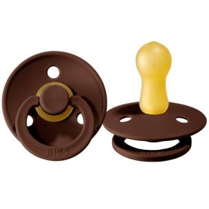 BIBS Cumlík z prírodného kaučuku Mocha (M) 1ks, 6m+