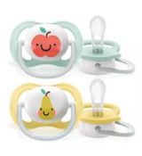 Avent Silikónový Cumlík ultra air Fruit 2ks, 0-6m