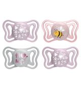 CHICCO Cumlík Physio Light silikónový dievča 2 ks, 2-6 m+