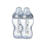 Tommee Tippee C2N Fľaša šedá 3m+, 2x340ml.