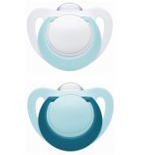 NUK silikónový cumlík Genius blue 0-2m, 2ks