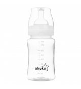 Akuku Plastová fľaša so širokým otvorom 240ml.