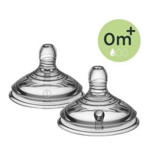 Tommee Tippee 211200 Náhradné cumlíky C2N pomalý prietok 0m+, 2 ks