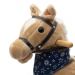 BabyMix Hojdací kôňsvetlo hnedý so šatkou a melódiou