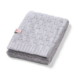BabyOno Bambusová pletená deka šedá 75 x 100 cm