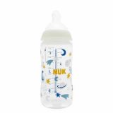 NUK Dojčenská fľaša  indikátorom teploty Night 300ml., 6-18m