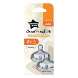 Tommee Tippee 211248 Náhradné cumlík C2N rýchly prietok 6+, 2ks