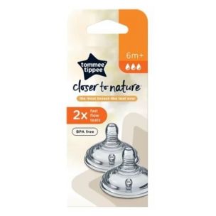 Tommee Tippee 211248 Náhradné cumlík C2N rýchly prietok 6+, 2ks