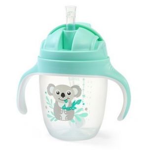 BabyOno Pohár so slamkou mint 240 ml, 6m+