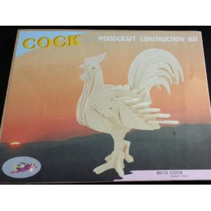 Woodcraft Drevené 3D puzzle kohút