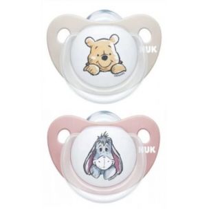 NUK Silikónový cumlík Disney Macko PU 6-18m, 2ks