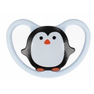 NUK Silikónový cumlík SPACE tučniak 0-6m, 1ks