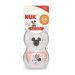 NUK Cumlík Silikónový MICKEY s púzdrom 0-6m, 2ks