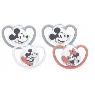 NUK Silikónový cumlík SPACE Mickey&Minnie 18-36m, 2ks