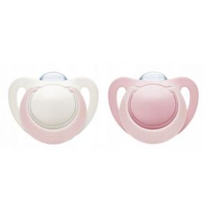NUK silikónový cumlík Genius rose/blue 18-36m, 2ks