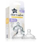Tommee Tippee Náhradný Cumlík C2N s pomalým prietokom 0m+, 2 ks