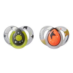 Tommee Tippee 333629 Cumlík C2N silikón Night 6-18m, 2 ks