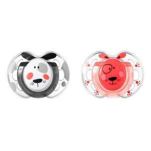 Tommee Tippee cumlík silikón C2N Fun 0-6m, 2ks
