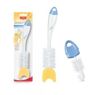 NUK kefa na čistenie fliaš a cumlíkov 2v1 s hubkou